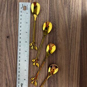Gold Olive Spoons - set of 4